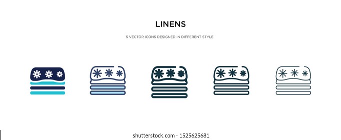 linens icon in different style vector illustration. two colored and black linens vector icons designed in filled, outline, line and stroke style can be used for web, mobile, ui