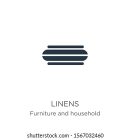 Linens icon vector. Trendy flat linens icon from furniture and household collection isolated on white background. Vector illustration can be used for web and mobile graphic design, logo, eps10