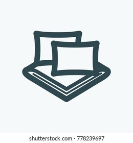 Linens And Pillows Vector Icon