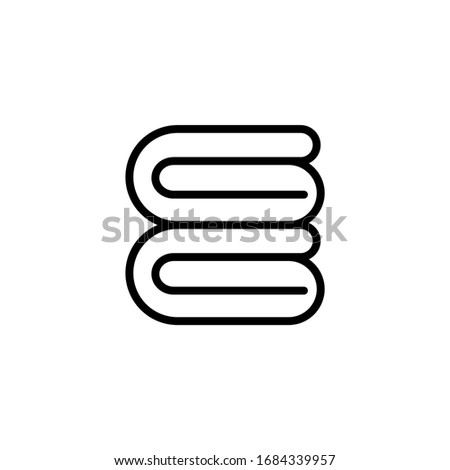 Linens vector icon in linear, outline icon isolated on white background