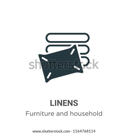 Linens vector icon on white background. Flat vector linens icon symbol sign from modern furniture and household collection for mobile concept and web apps design.