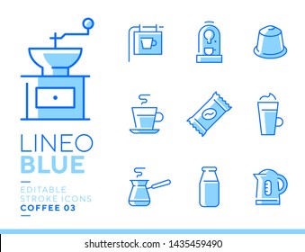 Lineo Blue - coffee line icons