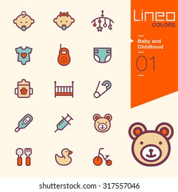 Lineo Colors - Baby and Childhood icons