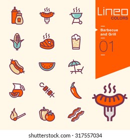 Lineo Colors - Barbecue and Grill icons