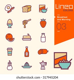 Lineo Colors - Breakfast and Morning icons