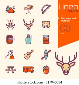 Lineo Colors - Camping And Outdoor Icons