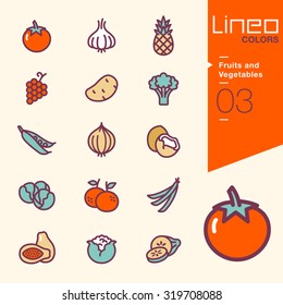 Lineo Colors - Fruits and Vegetables icons