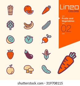 Lineo Colors - Fruits and Vegetables icons