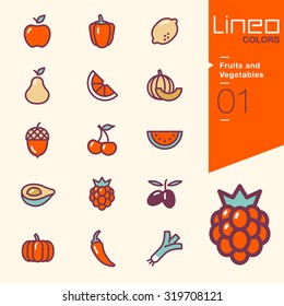 Lineo Colors - Fruits and Vegetables icons