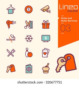 Lineo Colors - Hotel and Hotel Services icons