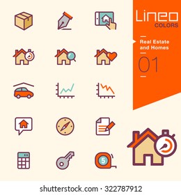 Lineo Colors - Real Estate and Homes icons