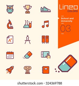 Lineo Colors - School And University Icons