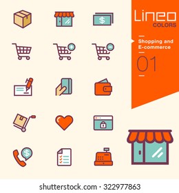 Lineo Colors -  Shopping and E-commerce icons