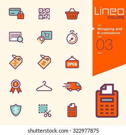 Lineo Colors -  Shopping and E-commerce icons