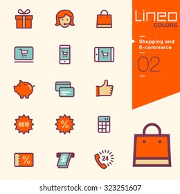 Lineo Colors -  Shopping and E-commerce icons