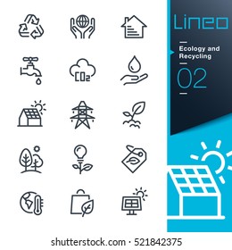 Lineo - Ecology and Recycling line icons