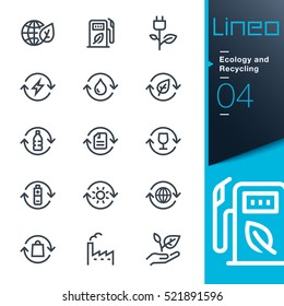 Lineo - Ecology and Recycling line icons