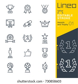 Lineo Editable Stroke - Awards and Trophy line icons
Vector Icons - Adjust stroke weight - Expand to any size - Change to any colour