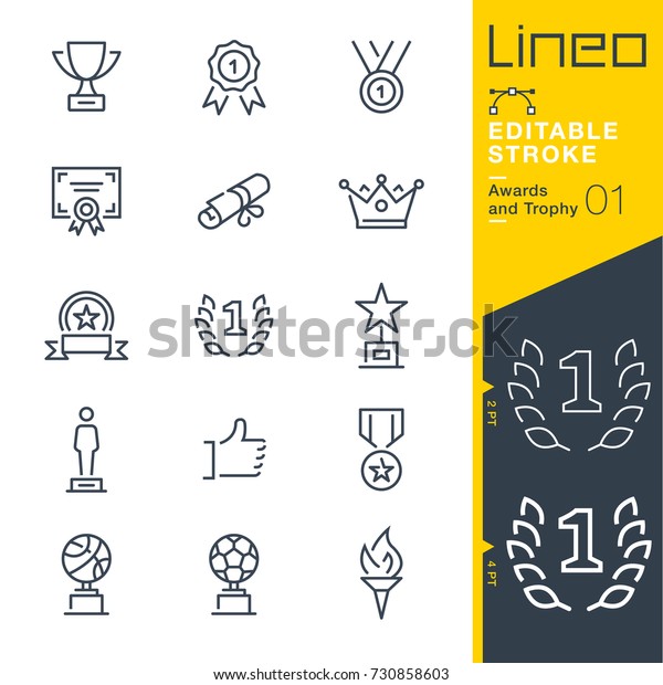 Lineo Editable Stroke - Awards and Trophy line\
icons\
Vector Icons - Adjust stroke weight - Expand to any size -\
Change to any colour