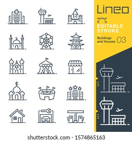 Lineo Editable Stroke - Buildings and Houses outline icons