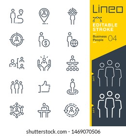 Lineo Editable Stroke - Business People line icons