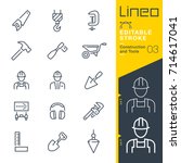 Lineo Editable Stroke - Construction and Tools line icons
Vector Icons - Adjust stroke weight - Expand to any size - Change to any colour