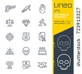 Lineo Editable Stroke - Crime, Law and Justice line icons
Vector Icons