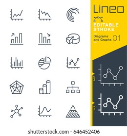 Lineo Editable Stroke - Diagrams and Graphs line icons
Vector Icons - Adjust stroke weight - Expand to any size - Change to any colour