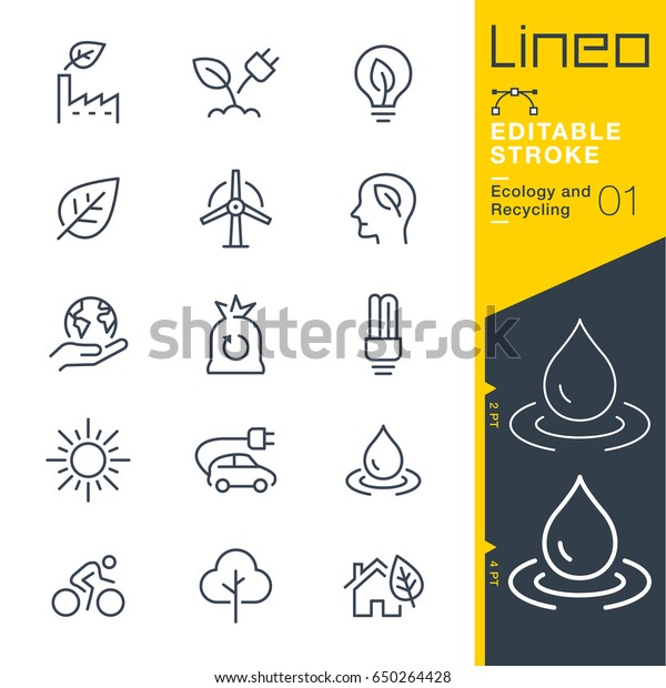 Lineo Editable Stroke - Ecology and Recycling line\
icons\
Vector Icons - Adjust stroke weight - Expand to any size -\
Change to any colour