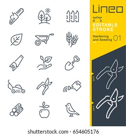 Lineo Editable Stroke - Gardening and Seeding line icons
Vector Icons - Adjust stroke weight - Expand to any size - Change to any colour