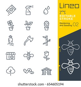 Lineo Editable Stroke - Gardening and Seeding line icons
Vector Icons - Adjust stroke weight - Expand to any size - Change to any colour