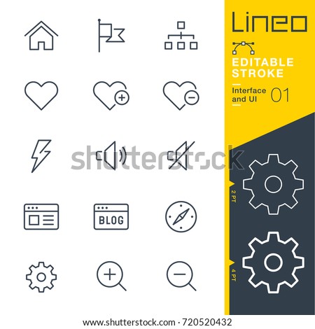 Lineo Editable Stroke - Interface and UI line icons
Vector Icons - Adjust stroke weight - Expand to any size - Change to any colour