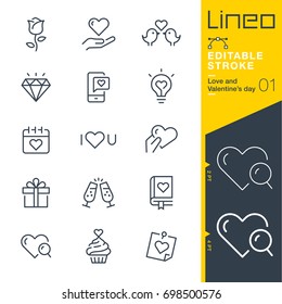 Lineo Editable Stroke - Love and Valentine’s day line icons
Vector Icons - Adjust stroke weight - Expand to any size - Change to any colour