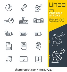 Lineo Editable Stroke - Media and Technology line icons
Vector Icons - Adjust stroke weight - Expand to any size - Change to any colour