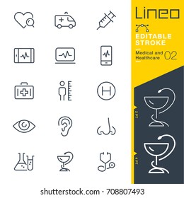 Lineo Editable Stroke - Medical and Healthcare line icons
Vector Icons - Adjust stroke weight - Expand to any size - Change to any colour