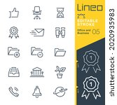 Lineo Editable Stroke - Office and Business line icons