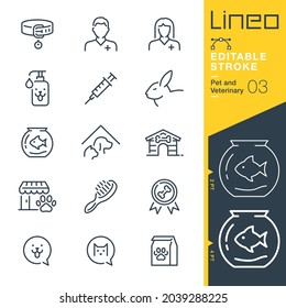 Lineo Editable Stroke - Pet and Veterinary line icons