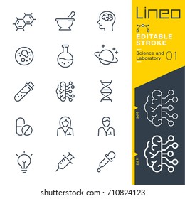 Lineo Editable Stroke - Science and Laboratory line icons
Vector Icons - Adjust stroke weight - Expand to any size - Change to any colour