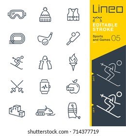 Lineo Editable Stroke - Sports and Games line icons
Vector Icons - Adjust stroke weight - Expand to any size - Change to any colour