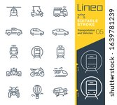 Lineo Editable Stroke - Transportation and Vehicles outline icons