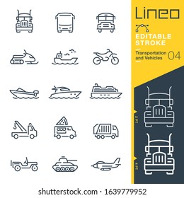 Lineo Editable Stroke - Transportation and Vehicles outline icons