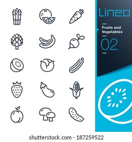 Lineo - Fruits And Vegetables Outline Icons