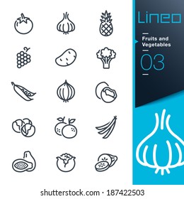 Lineo - Fruits And Vegetables Outline Icons