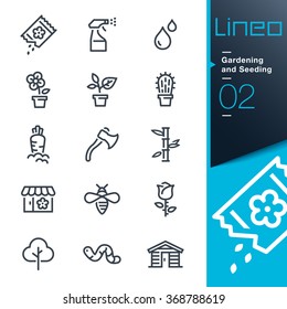 Lineo - Gardening and Seeding line icons