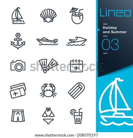 Lineo - Holiday and Summer outline icons