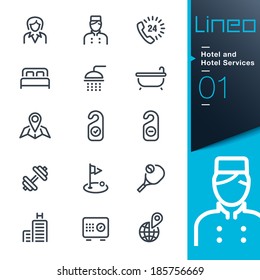 Lineo - Hotel and Hotel Services outline icons 