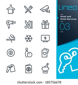 Lineo - Hotel and Hotel Services outline icons