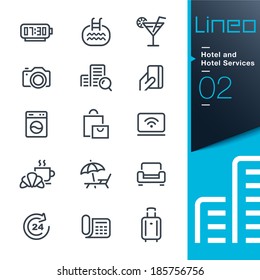 Lineo - Hotel and Hotel Services outline icons 