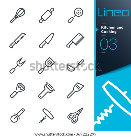 Lineo - Kitchen and Cooking line icons