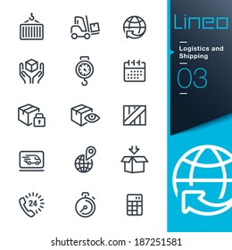 Lineo - Logistics and Shipping outline icons